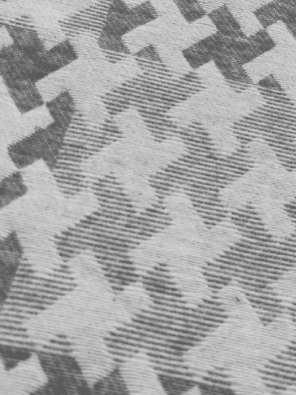 Checkered irregular tetris fabric
